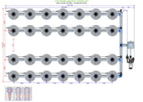 ALIEN Hydroponics V-SYSTEM 28 Pot 4 Row Kit