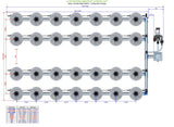 ALIEN Hydroponics V-SYSTEM 28 Pot 4 Row Kit