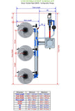 ALIEN Hydroponics V-SYSTEM 3 Pot 3 Row Kit