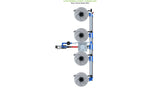 ALIEN Hydroponics V-SYSTEM 4 Pot 4 Row Kit