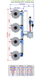 ALIEN Hydroponics V-SYSTEM 4 Pot 4 Row Kit