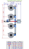ALIEN Hydroponics V-SYSTEM 4 Pot 4 Row Kit