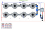 ALIEN Hydroponics V-SYSTEM 8 Pot 2 Row Kit