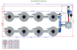 ALIEN Hydroponics V-SYSTEM 8 Pot 2 Row Kit