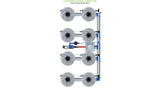 ALIEN Hydroponics V-SYSTEM 8 Pot 4 Row Kit