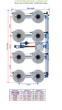 ALIEN Hydroponics V-SYSTEM 8 Pot 4 Row Kit