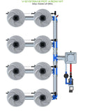 ALIEN Hydroponics V-SYSTEM 8 Pot 4 Row Kit