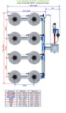 ALIEN Hydroponics V-SYSTEM 8 Pot 4 Row Kit