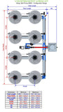 ALIEN Hydroponics V-SYSTEM 8 Pot 4 Row Kit