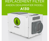 Anden 5701 Replacement Filter for Anden Dehumidifier Model A130