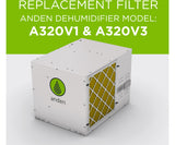 Anden 5813 Replacement filter for Anden Dehumidifier Model A320V1