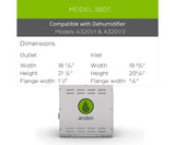 Anden Duct Kit for Anden Dehumidifier Model A320V1 & A320V3