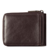 Anti-Theft Brush Men's Leather Wallet Top Layer Cowhide Short Coin Purse Zipper Retro Leather Men Bag