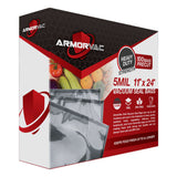 ArmorVac 11"x24" 5mil Precut Vacuum Seal Bags Black & Clear (100 Pack)