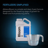 Athena Bloom B, Flowering Hydroponic Nutrient, Formula for Flowering Stage of Fruit & Flower Plants, 1 Gallon