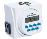 Autopilot Dual Outlet 7-Day Grounded Digital Programmable Timer 1725W
