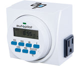Autopilot Dual Outlet 7-Day Grounded Digital Programmable Timer 1725W