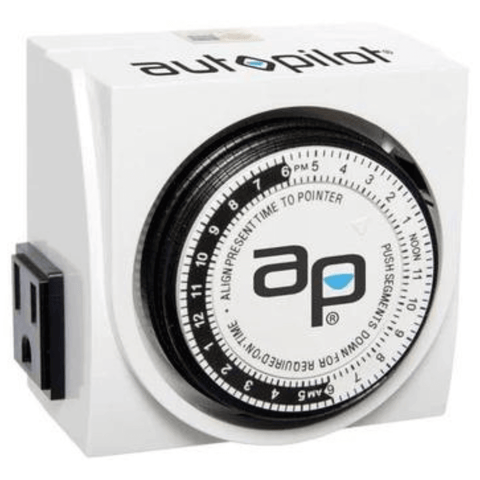 Autopilot Dual-Outlet Analog Grounded Timer, 1725W, 15A, 24 Hour