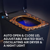 Swiss Madison Concorde One Piece Smart Toilet 1.28 GPF in Matte Black with Heated Bidet, Air Drying, Night Light, Foot Sensor