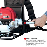 2HP Honda Concrete Vibrator with Flex Shaft Cable Whip Backpack