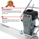 Battery Powered Vibrating Concrete Power Screed 36V/5Ah Float Finishing Tool (Choose 4ft, 6ft, 8ft, 10ft, 12ft, 14ft)