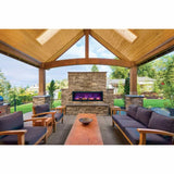 Amantii Panorama BI-88-DEEP-OD Deep 88 Inch linear Indoor or Outdoor Electric Fireplace