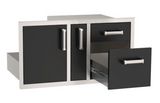 Fire Magic Echelon Black Door/Drawer Combo with Platter Storage