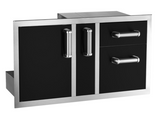Fire Magic Echelon Black Door/Drawer Combo with Platter Storage