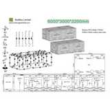 BudBox Pro Titan 6 Silver 600x300x220cm (20'x10'x7'4")