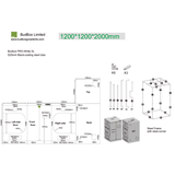 BudBox Pro XL Silver 120x120x200cm (4'x4'x6'6")