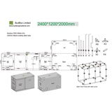 BudBox Pro XXL Silver 120x240x200cm (4'x8'x6'6")