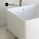 Swiss Madison Voltaire 47" Square Freestanding Bathtub