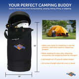 Flame King Propane Gas Hauler Kit 10lb Propane Tank, Adapter Hose and Insulated Protective Carry Case