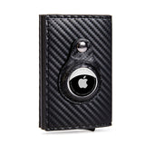 Carbon Fiber Pattern Magnetic Buckle Card Bag Airtag Tracker Multi-Function Card Bag Men's Wallet Short Hand Held