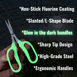 Obsidian Drake Pro Hort Scissors - Non-Stick Fluorine L-Shape Blade - by Common Culture