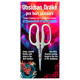 Obsidian Drake Pro Hort Scissors - Non-Stick Fluorine L-Shape Blade - by Common Culture