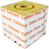 Cultiwool 6" x 6" x 6" Blocks of Cultilene Rockwool with Optidrain and Donut Rings - Case of 48