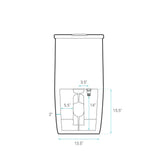 Swiss Madison St. Tropez One Piece Elongated Toilet Dual Vortex Flush 1.1/1.6 gpf with 10" Rough In (6 - Pack)