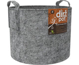 Dirt Pot Flexible Portable Planter Grey 10 gal w/ handles