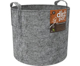 Dirt Pot Flexible Portable Planter Grey 15 gal w/ handles