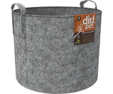 Dirt Pot Flexible Portable Planter Grey 20 gal w/ handles