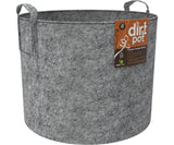 Dirt Pot Flexible Portable Planter Grey 25 gal w/ handles