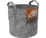 Dirt Pot Flexible Portable Planter Grey 5 gal w/ handles