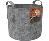Dirt Pot Flexible Portable Planter Grey 7 gal w/ handles