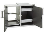 Fire Magic Double Doors with Trash Tray & Dual Drawers & Louvered Doors