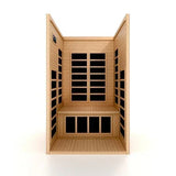 Golden Designs Ultra Low EMF 1-Person Dynamic "Gracia" Infrared Sauna with Hemlock Wood | Model: DYN-6119-01 Elite