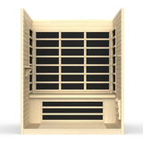 Golden Designs Ultra Low EMF 3-Person Dynamic "Vila" FAR Infrared Sauna with Hemlock Wood | Model: DYN-6315-02 Elite