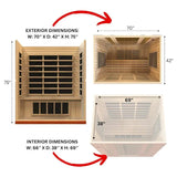 Golden Design "Bergamo Elite" Dynamic Ultra Low EMF Infrared Sauna 4-Person w/ Hemlock Wood | Model: DYN-6440-01 Elite