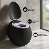 Swiss Madison Plaisir Smart One-Piece 1.28 GPF Single Flush Toilet in Matte Black