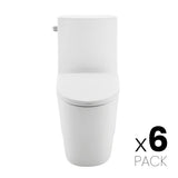 Swiss Madison St. Tropez One-Piece Elongated Toilet Side Flush 1.28 gpf (6 - Pack)